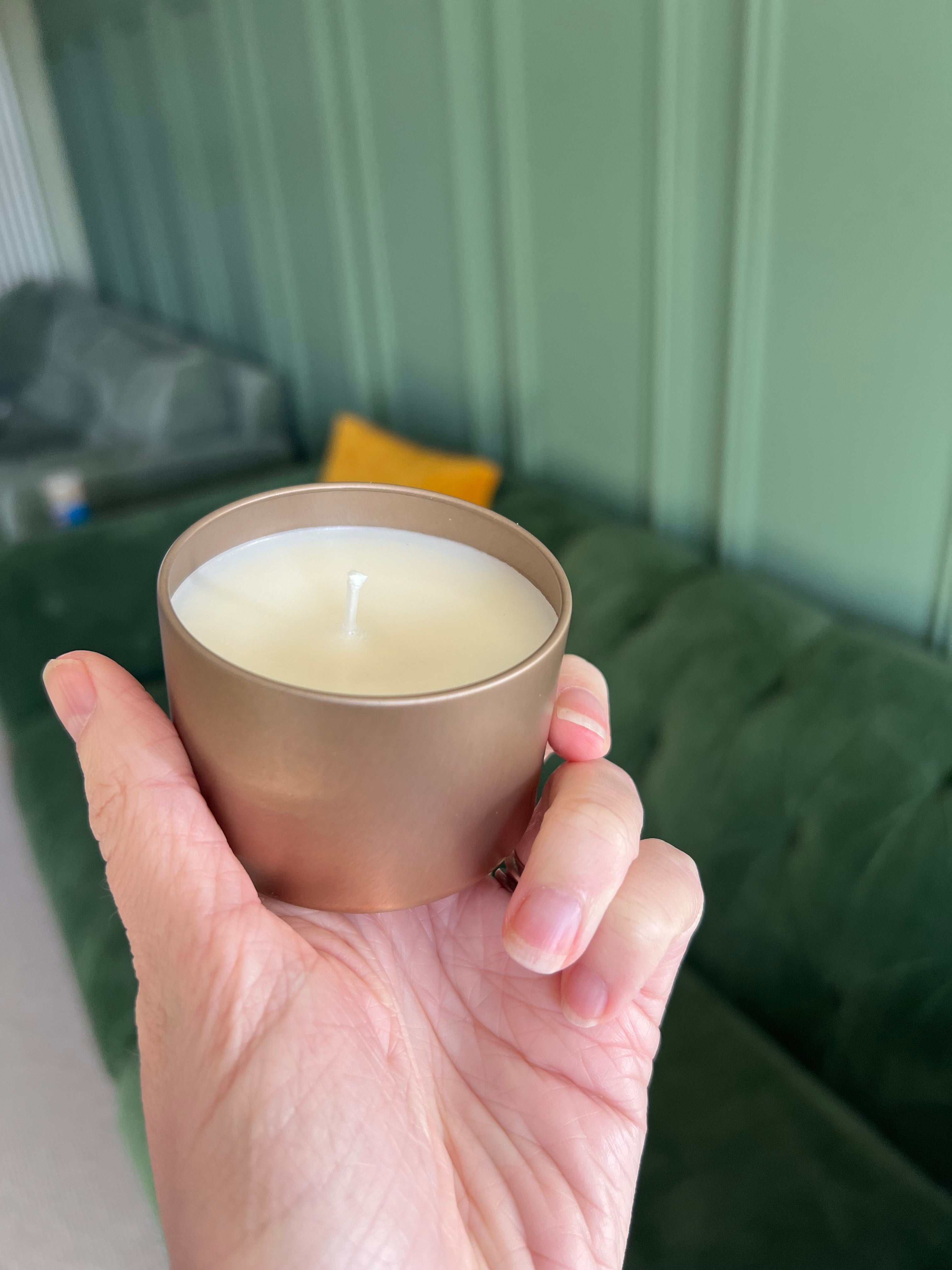 Small tinned candle